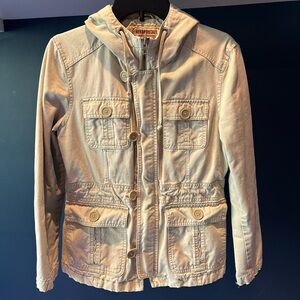Aeropostale Cream Quilted Outerwear